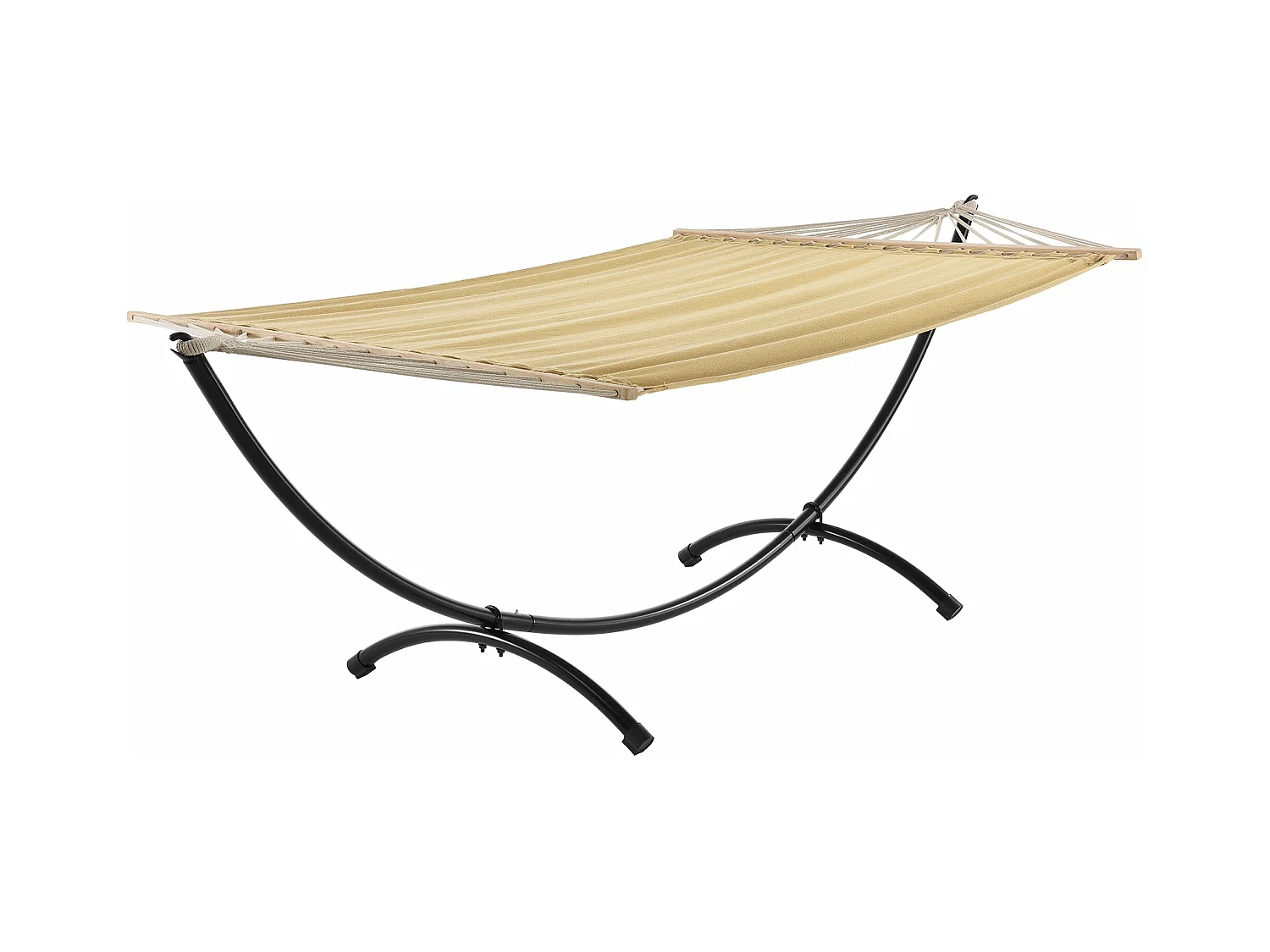 Hamac avec cadre coton métal beige 290 x 90 x 100 cm 03_0002172