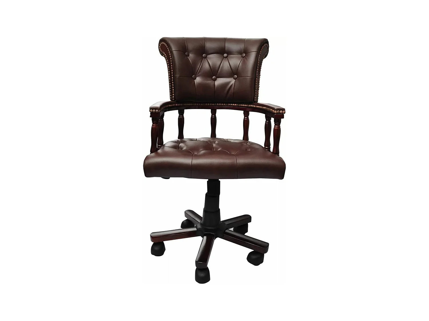 Fauteuil chaise chaise de cuir marron 62 x 50 x 104 cm 0502056