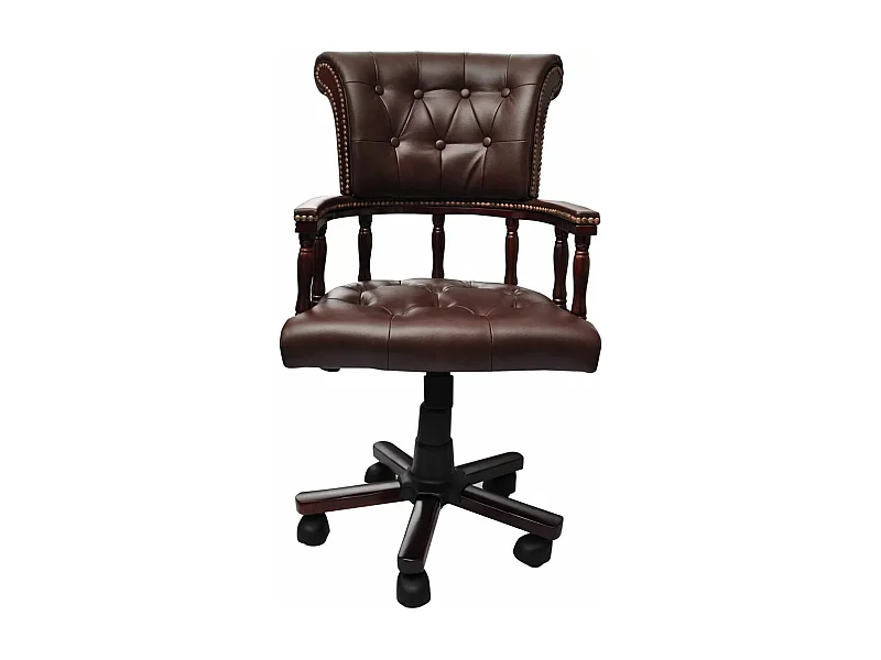 Fauteuil chaise chaise de cuir marron 62 x 50 x 104 cm 0502056
