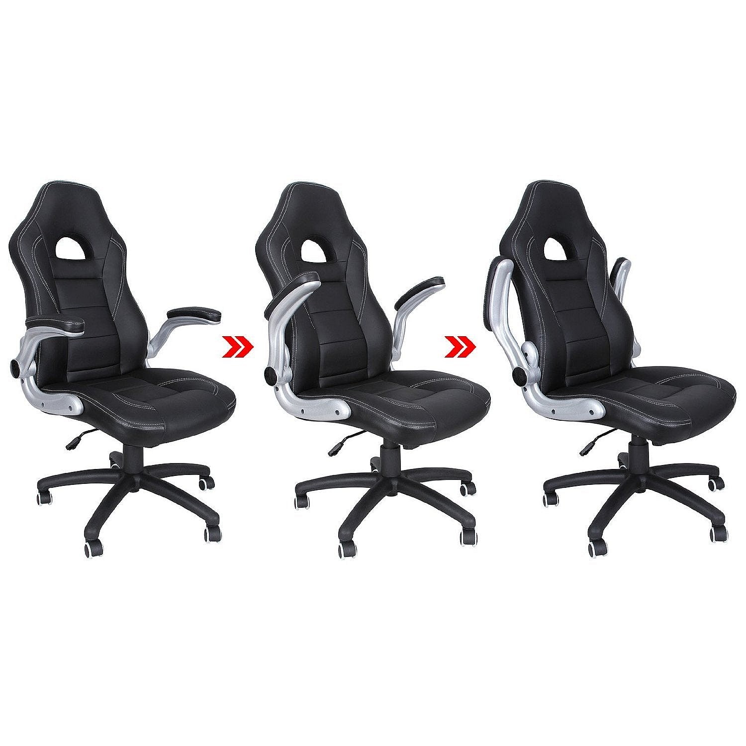 HLFURNIEU Fauteuil de Bureau Confortable Siège Gaming Pivotant Hauteur