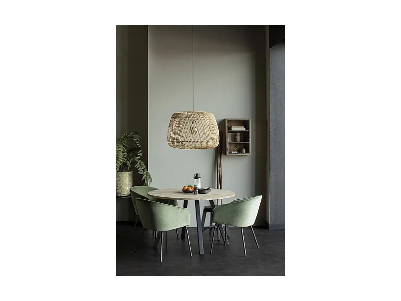 TABLO - Mesa de comedor redonda de madera D 120