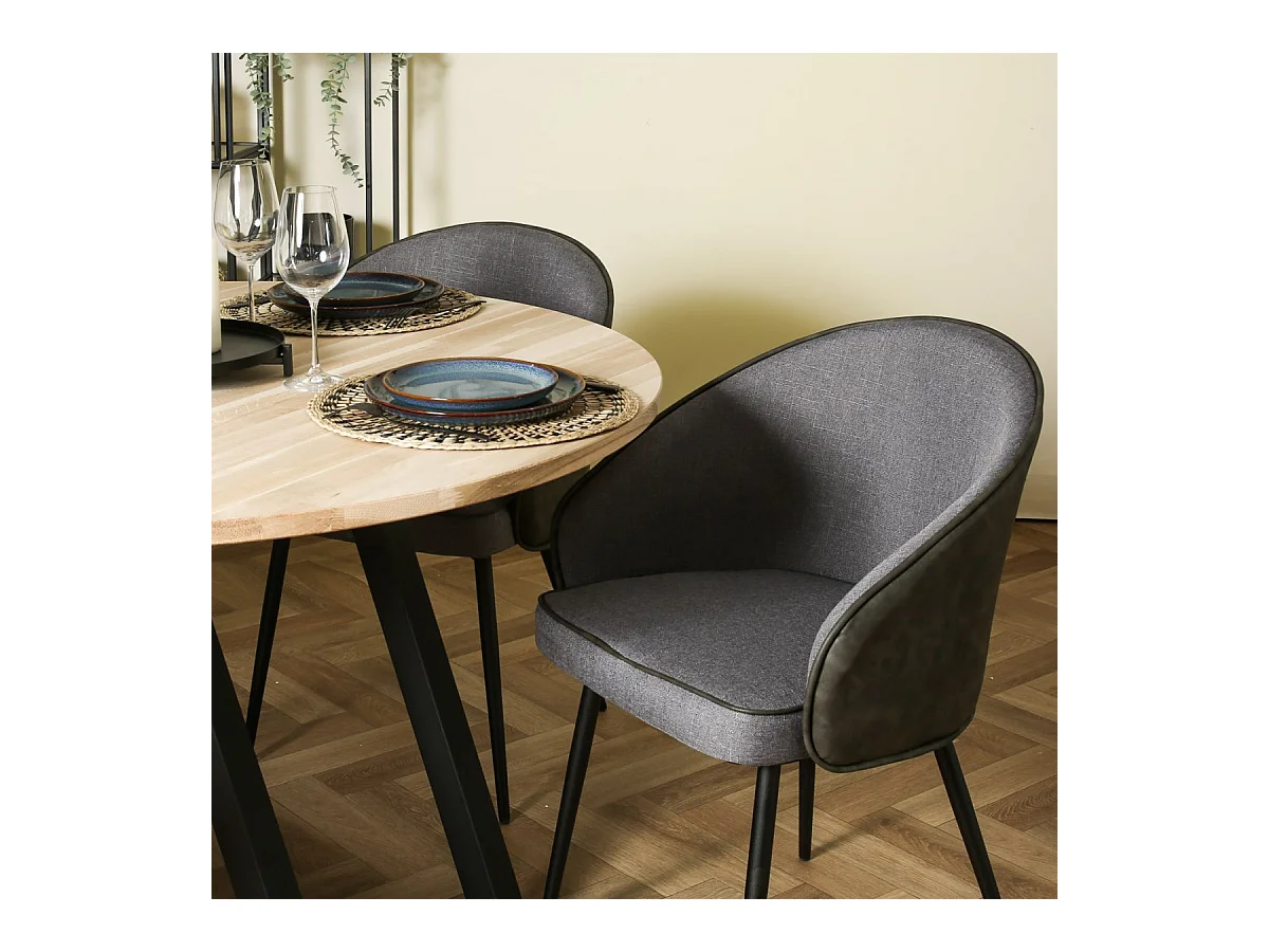 TABLO - Mesa de comedor redonda de madera D 120