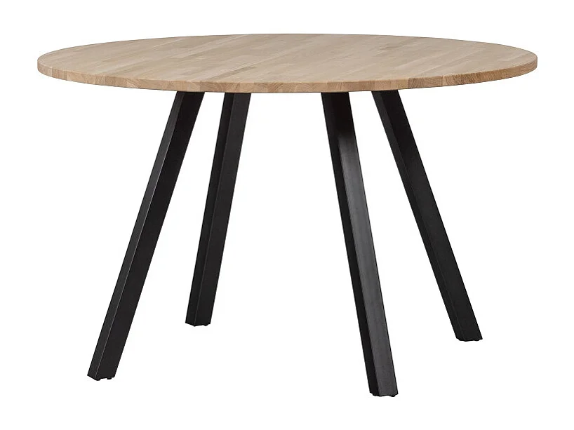 Table à manger ronde 120cm en bois de chêne FSC LAURA