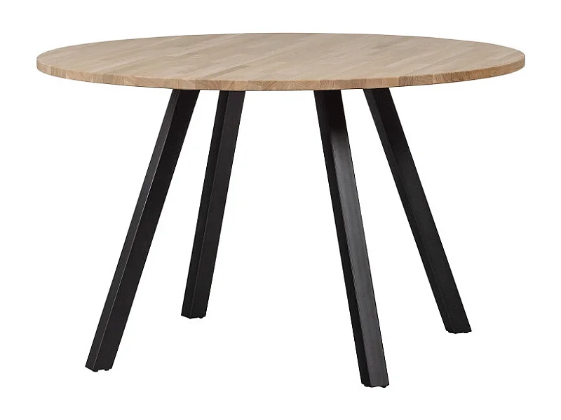 Table à manger ronde 120cm en bois de chêne FSC LAURA