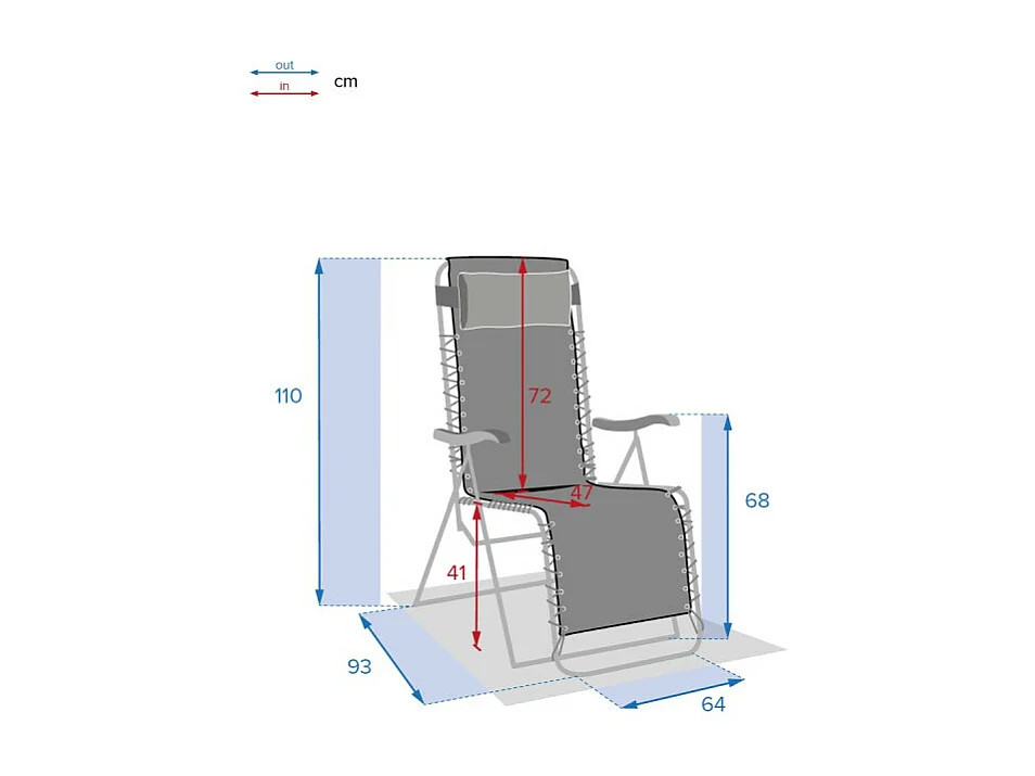 Fauteuil détente d'extérieur Hespéride Silos gris anthracite
