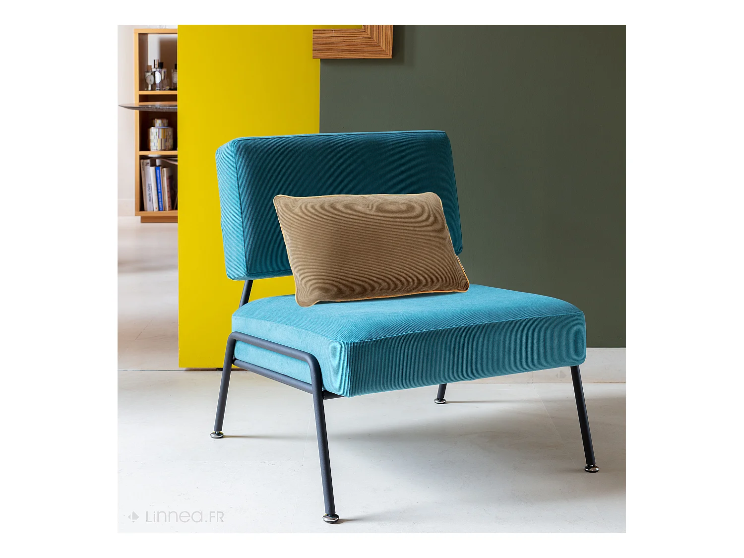 Housse de coussin 65x65 cm STARSKY Bleu Azur