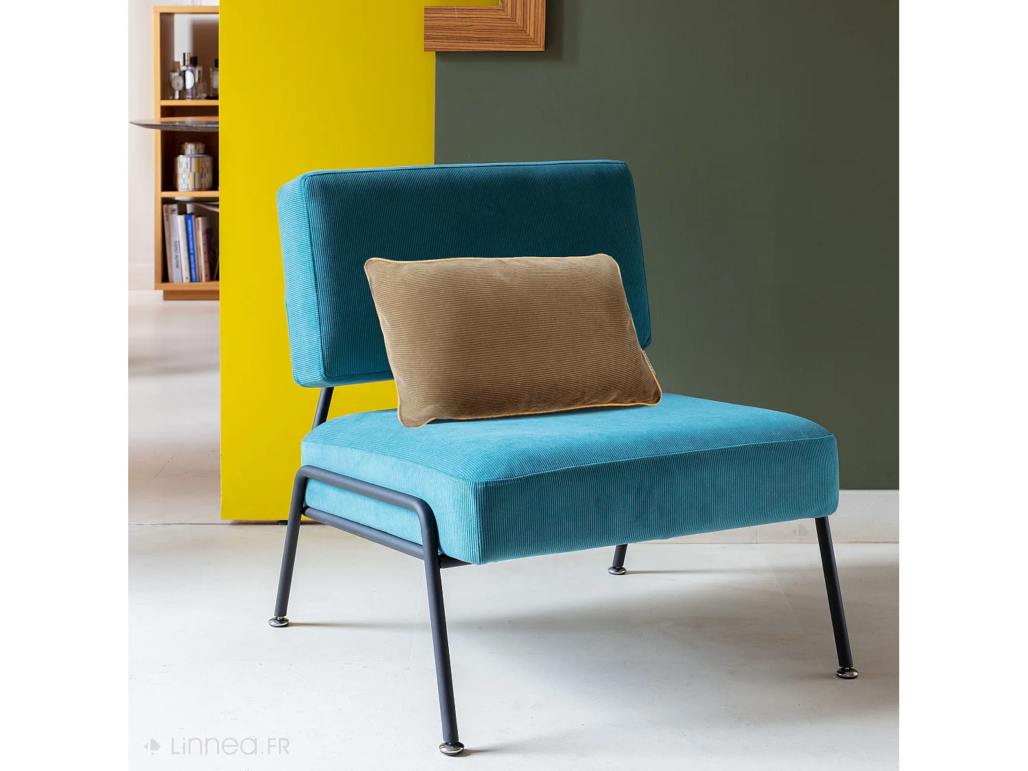 Housse de coussin 65x65 cm STARSKY Bleu Azur