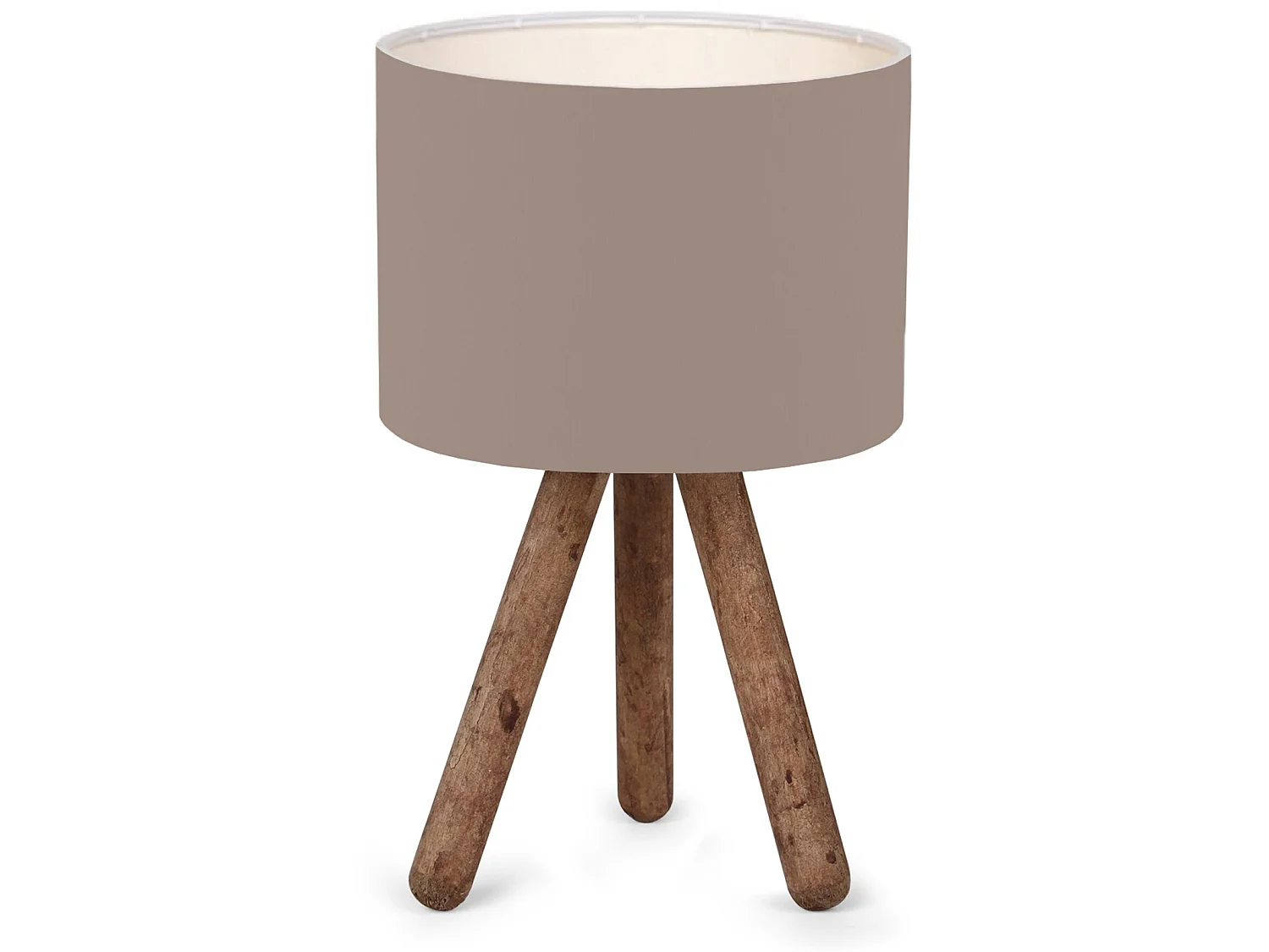 Lampe de bureau Preston E27 hauteur 33 cm bois naturel / sable [lux.pro]