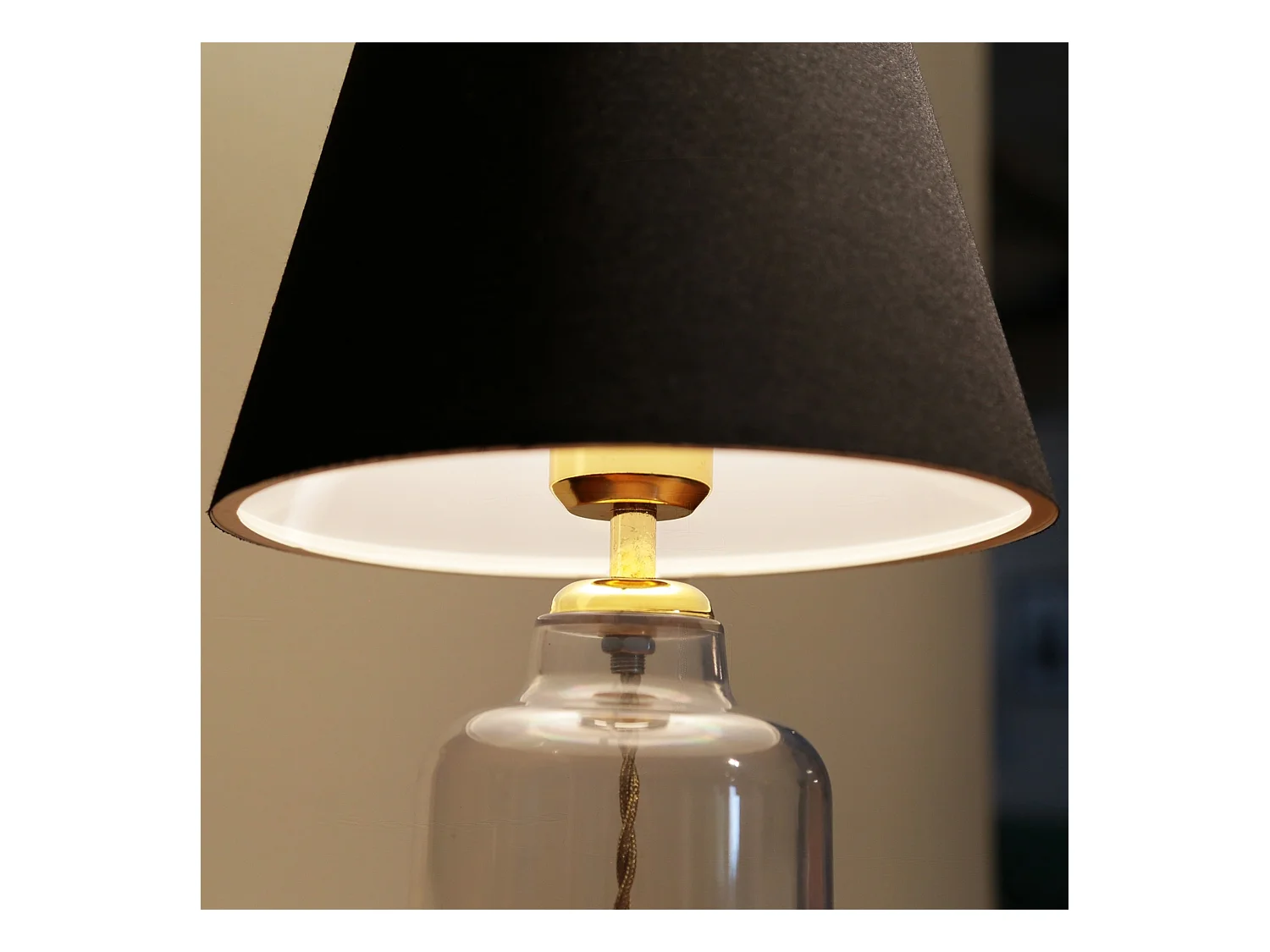 Lampe de bureau Oldham E27 hauteur 30 cm noir / laiton [lux.pro]