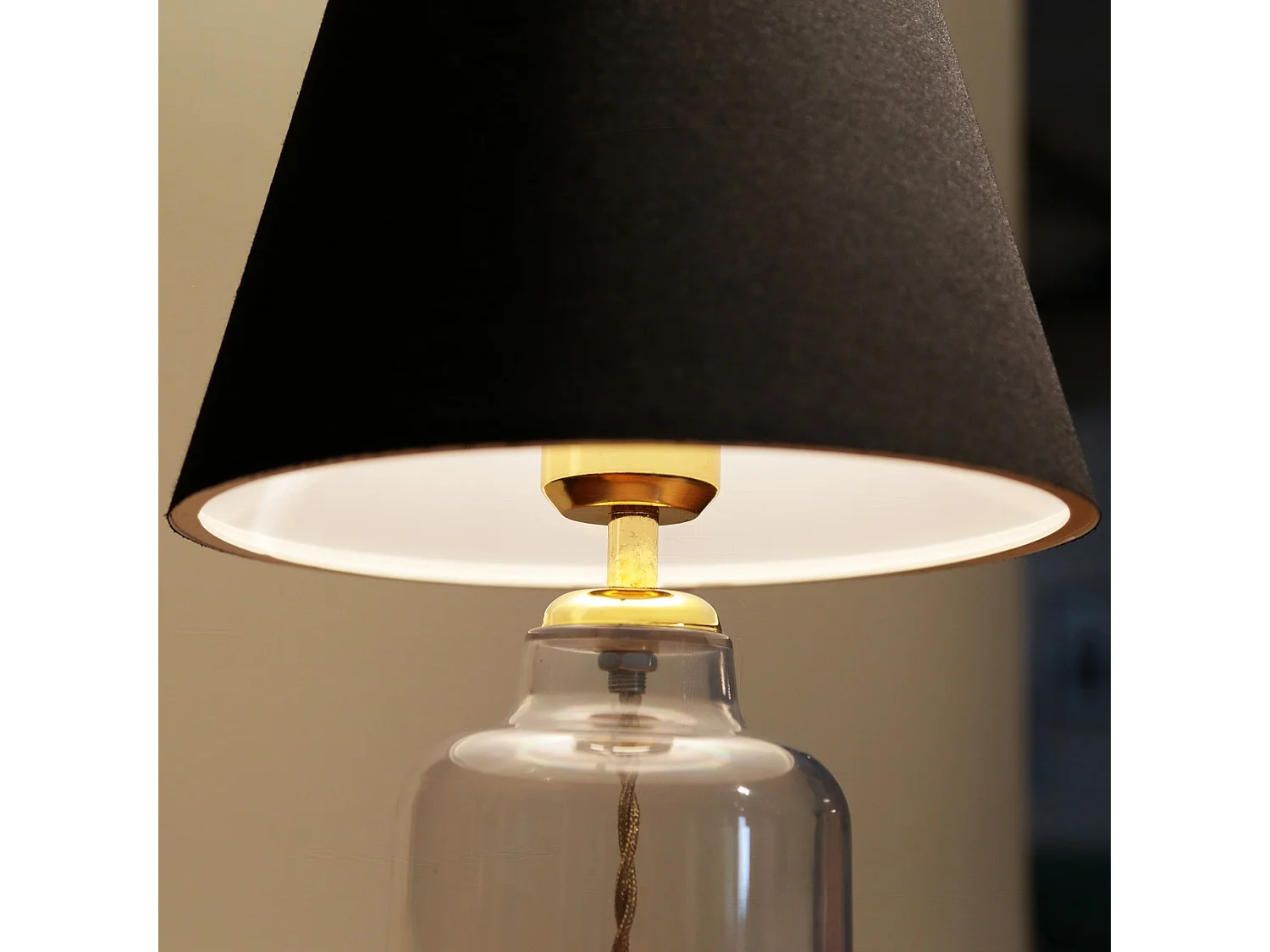 Lampe de bureau Oldham E27 hauteur 30 cm noir / laiton [lux.pro]