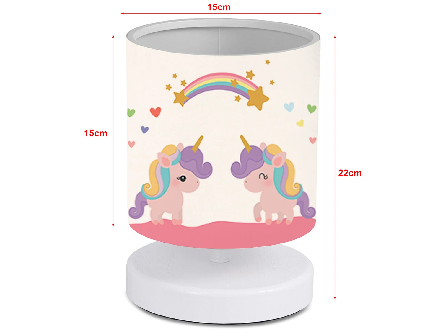 Lampe de bureau Maidstone pour enfant 22 cm blanc à motif de licorne [lux.pro]