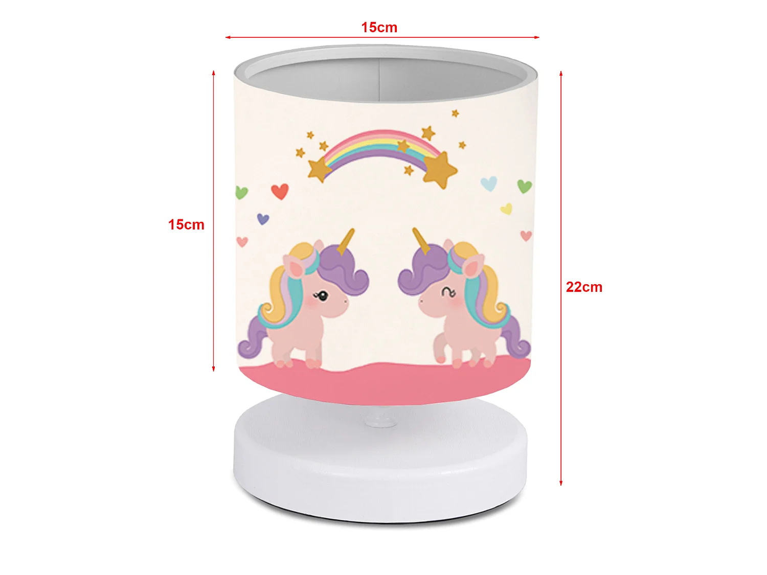 Lampe de bureau Maidstone pour enfant 22 cm blanc à motif de licorne [lux.pro]