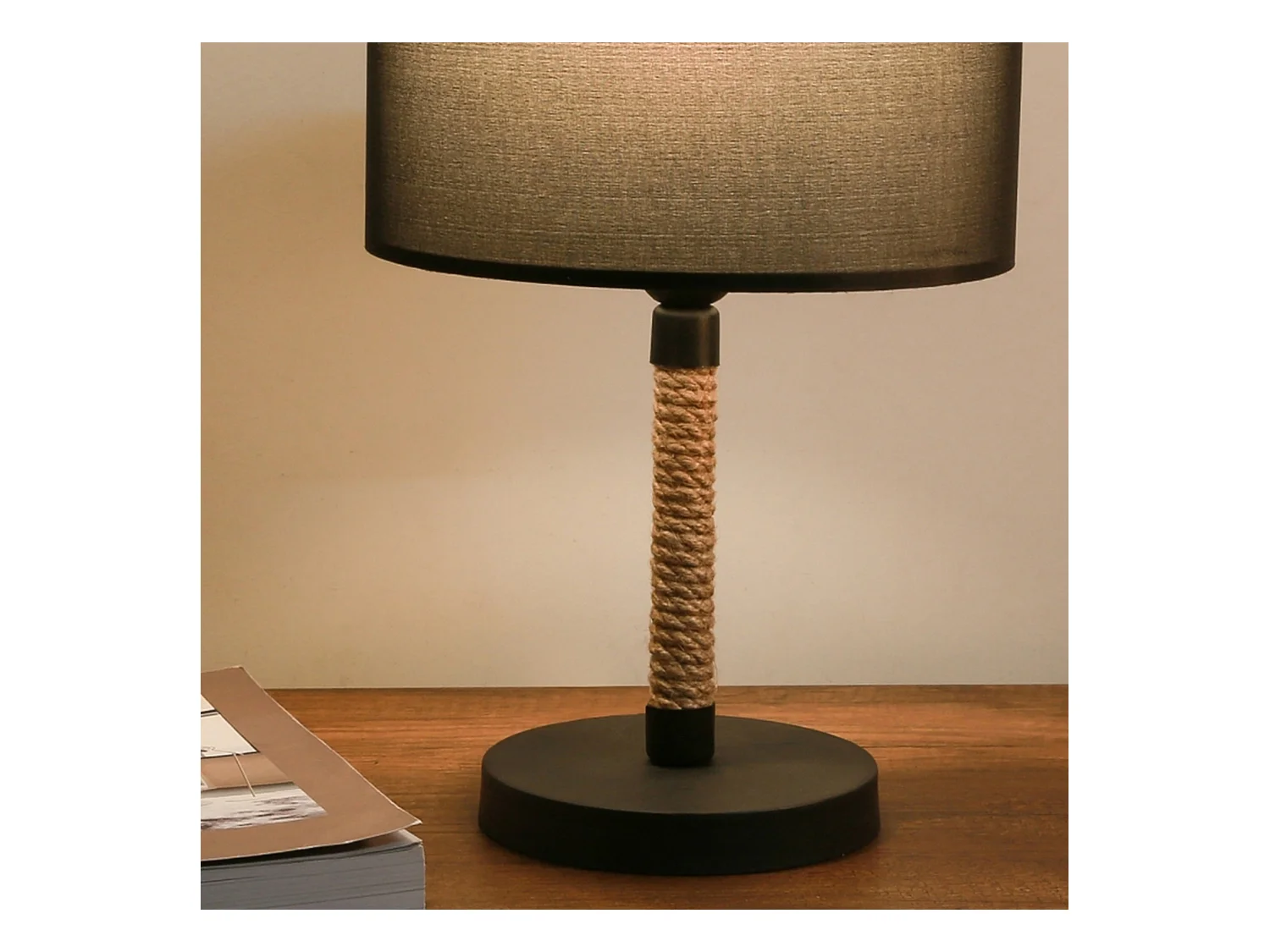 Lampe de bureau Rayleigh E27 hauteur 37 cm noir [lux.pro]