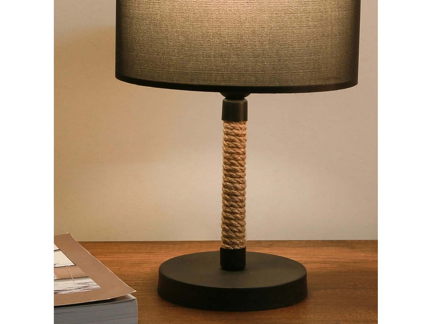 Lampe de bureau Rayleigh E27 hauteur 37 cm noir [lux.pro]