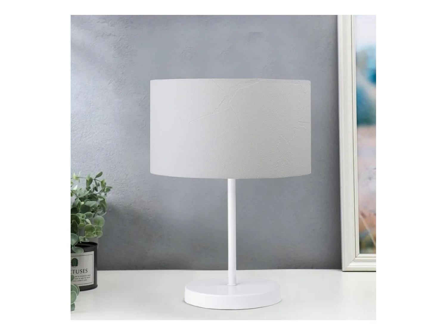 Lampe de bureau Margate E27 hauteur 35 cm noir / blanc [lux.pro]