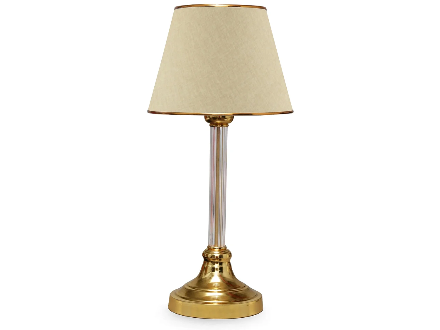 Lampe de bureau Paisley E27 hauteur 45 cm laiton / beige [lux.pro]