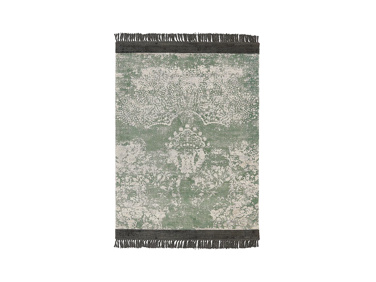 Vloerkleed viscose groen/beige 140 x 200 cm AKARSU