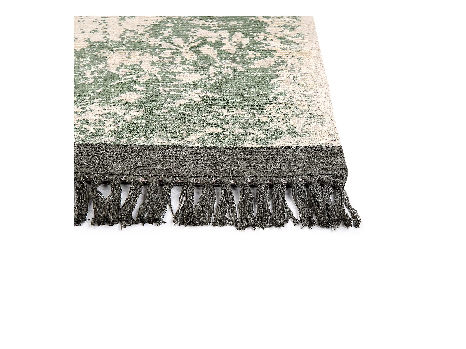 Vloerkleed viscose groen/beige 140 x 200 cm AKARSU