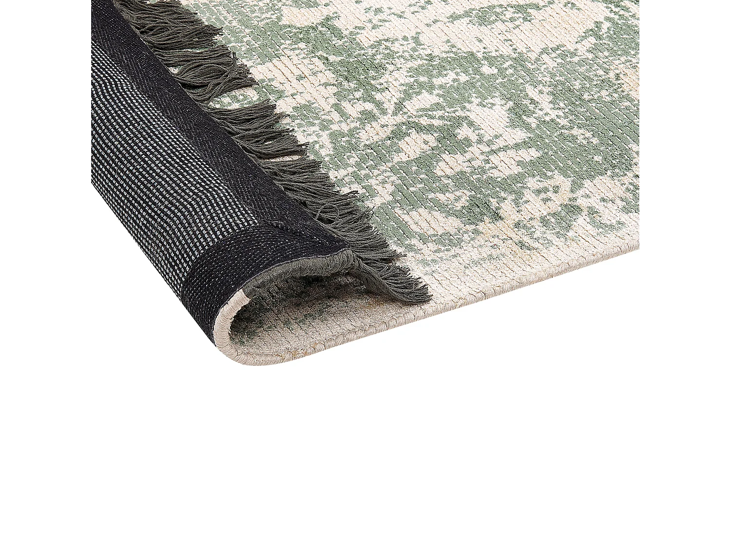 Vloerkleed viscose groen/beige 140 x 200 cm AKARSU