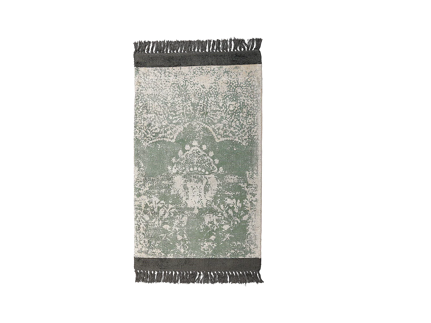 Tappeto viscosa verde e beige 80 x 150 cm AKARSU