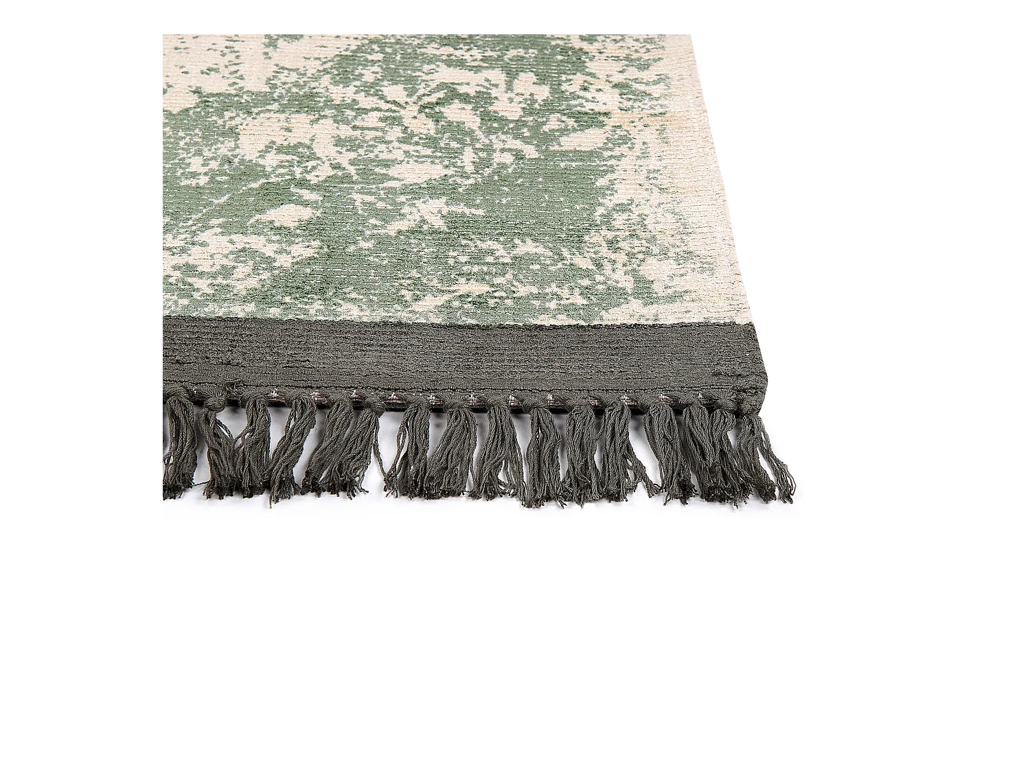 Tappeto viscosa verde e beige 80 x 150 cm AKARSU