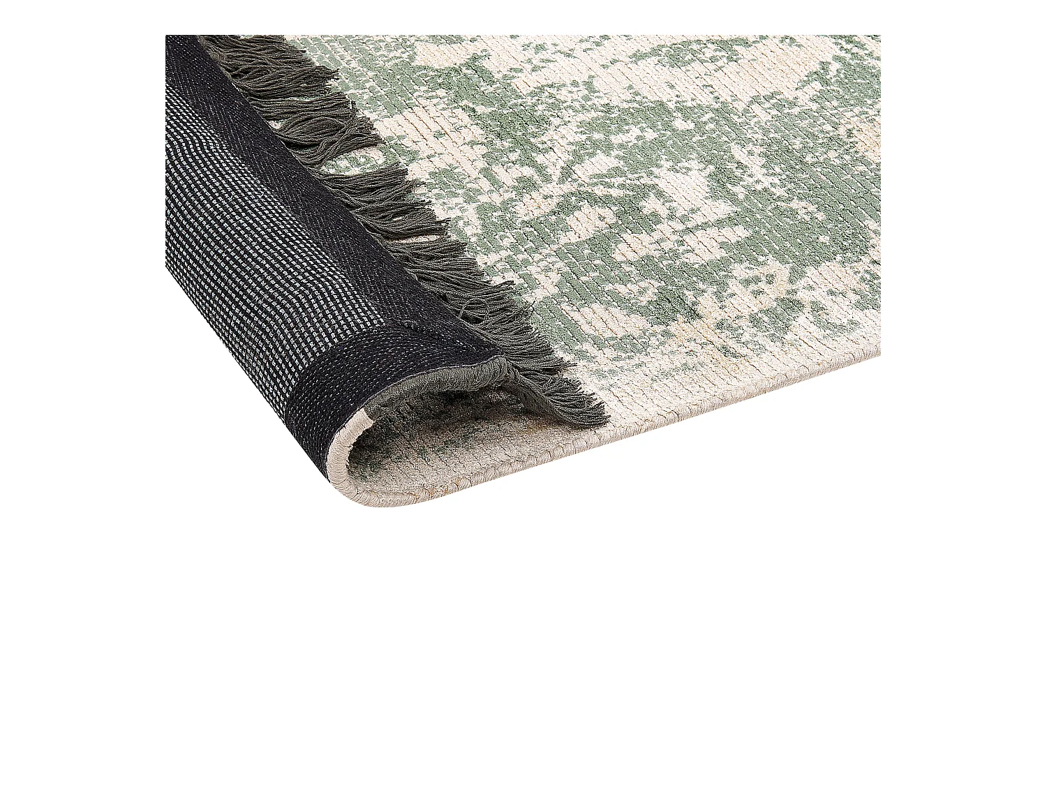 Tappeto viscosa verde e beige 80 x 150 cm AKARSU