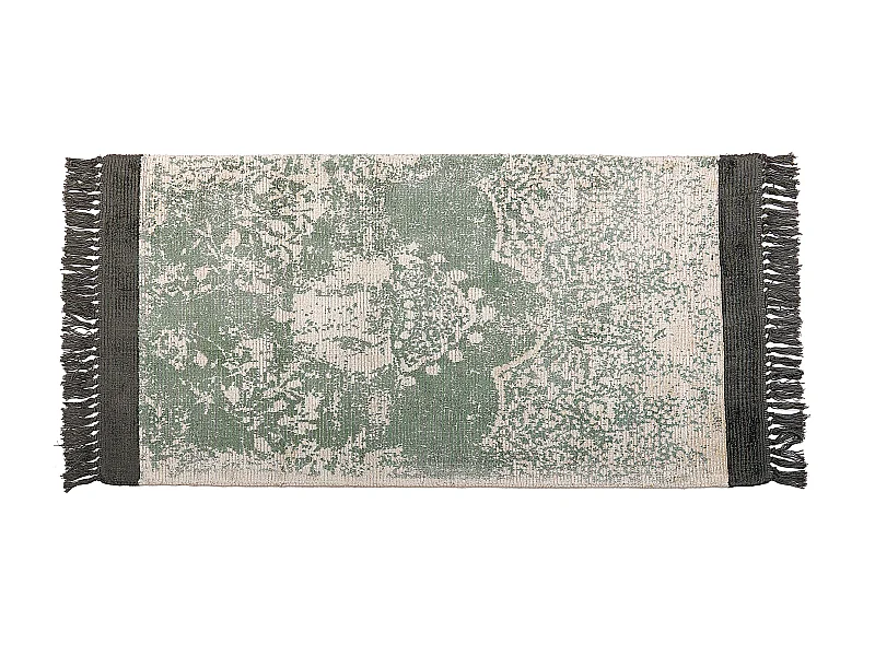 Vloerkleed viscose groen/beige 80 x 150 cm AKARSU