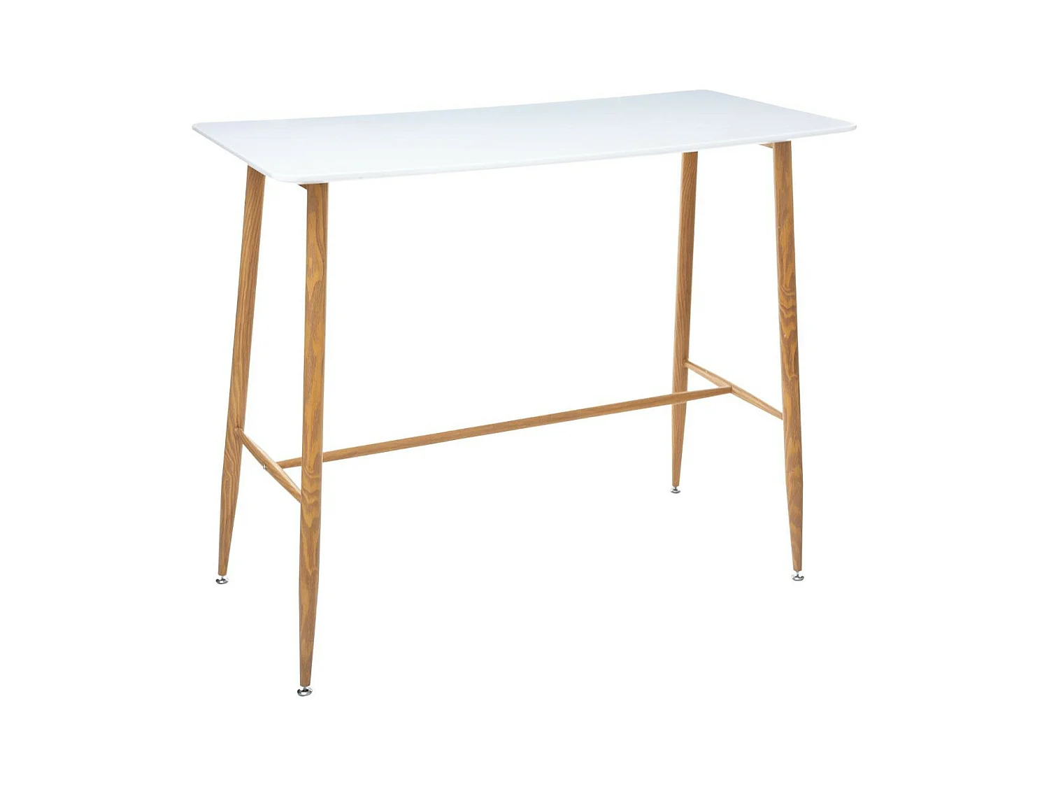 Table de Bar en Bois "Roka" 60x120cm Blanc