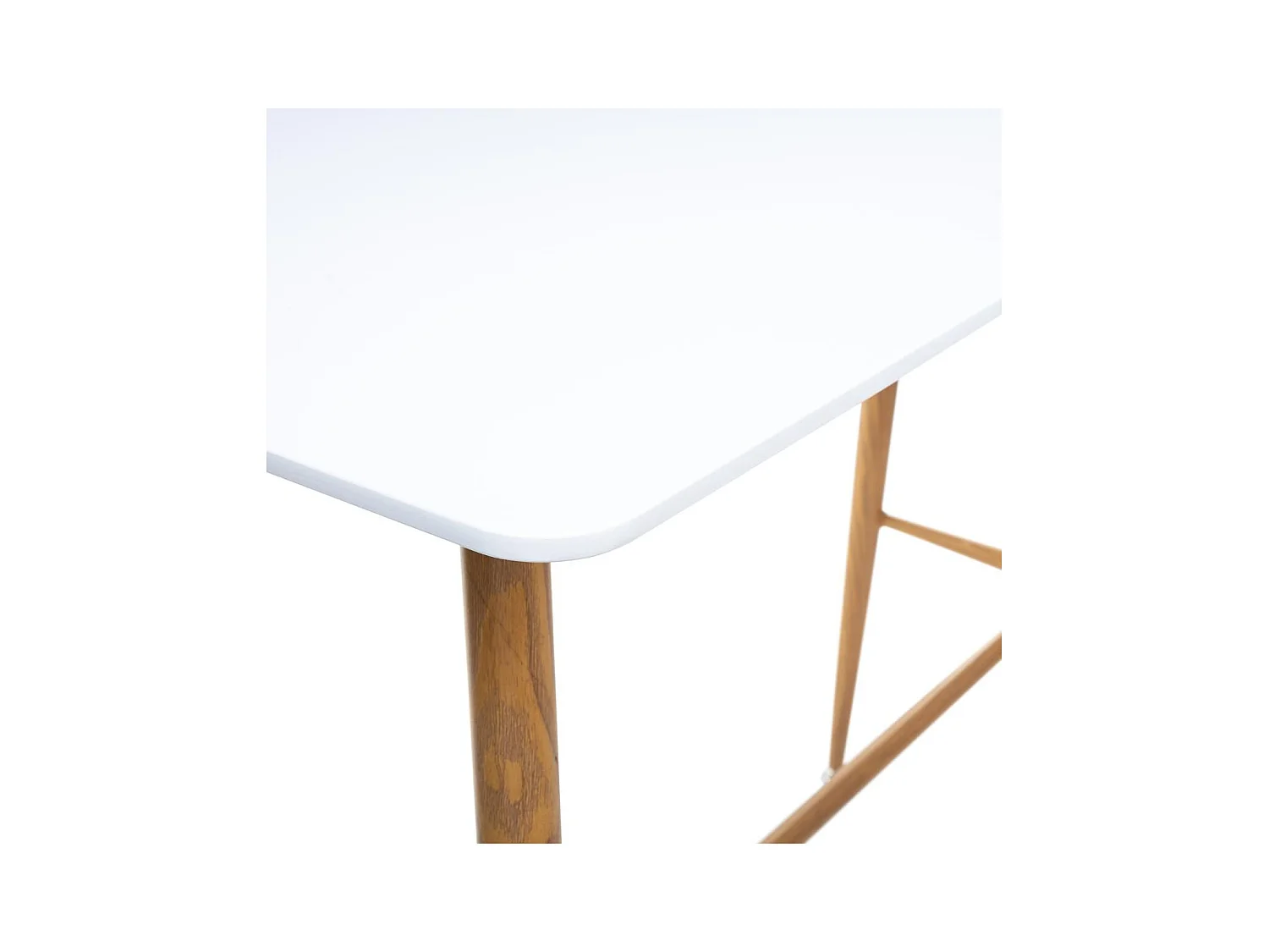 Table de Bar en Bois "Roka" 60x120cm Blanc