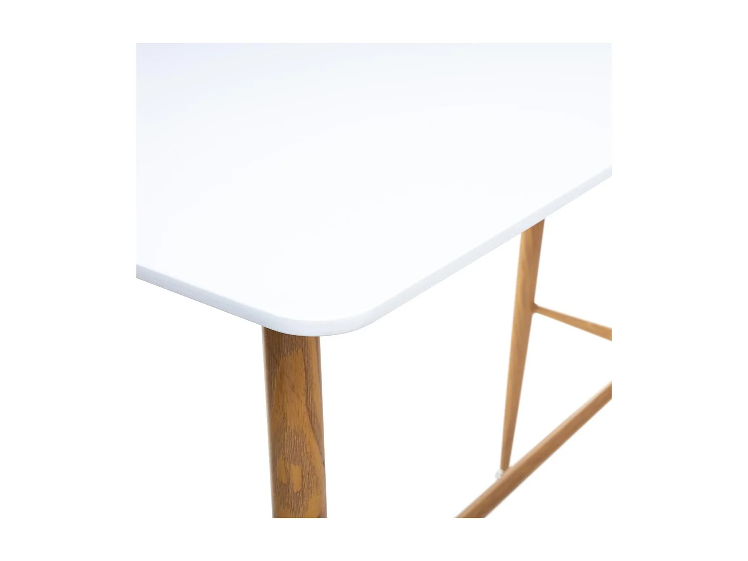Table de Bar en Bois "Roka" 60x120cm Blanc