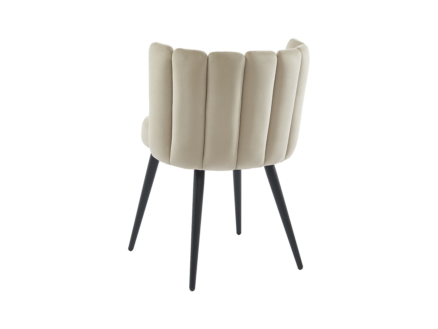 Lote de 2 sillas de terciopelo y metal negro - Beige - PRANILA de Pascal MORABITO