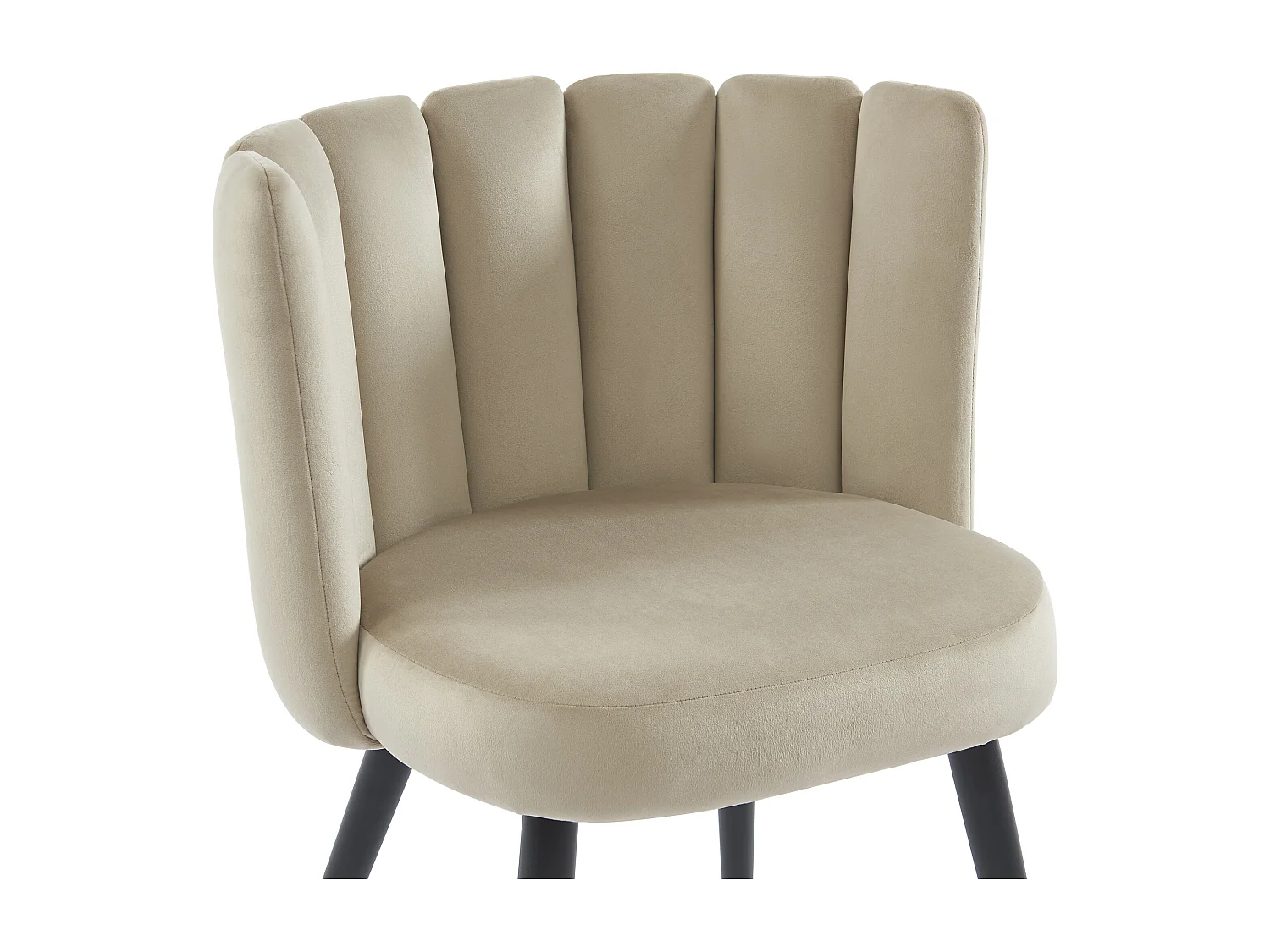 Sedia in Velluto e Metallo Nero Beige  - Lotto di 2 - PRANILA di Pascal MORABITO