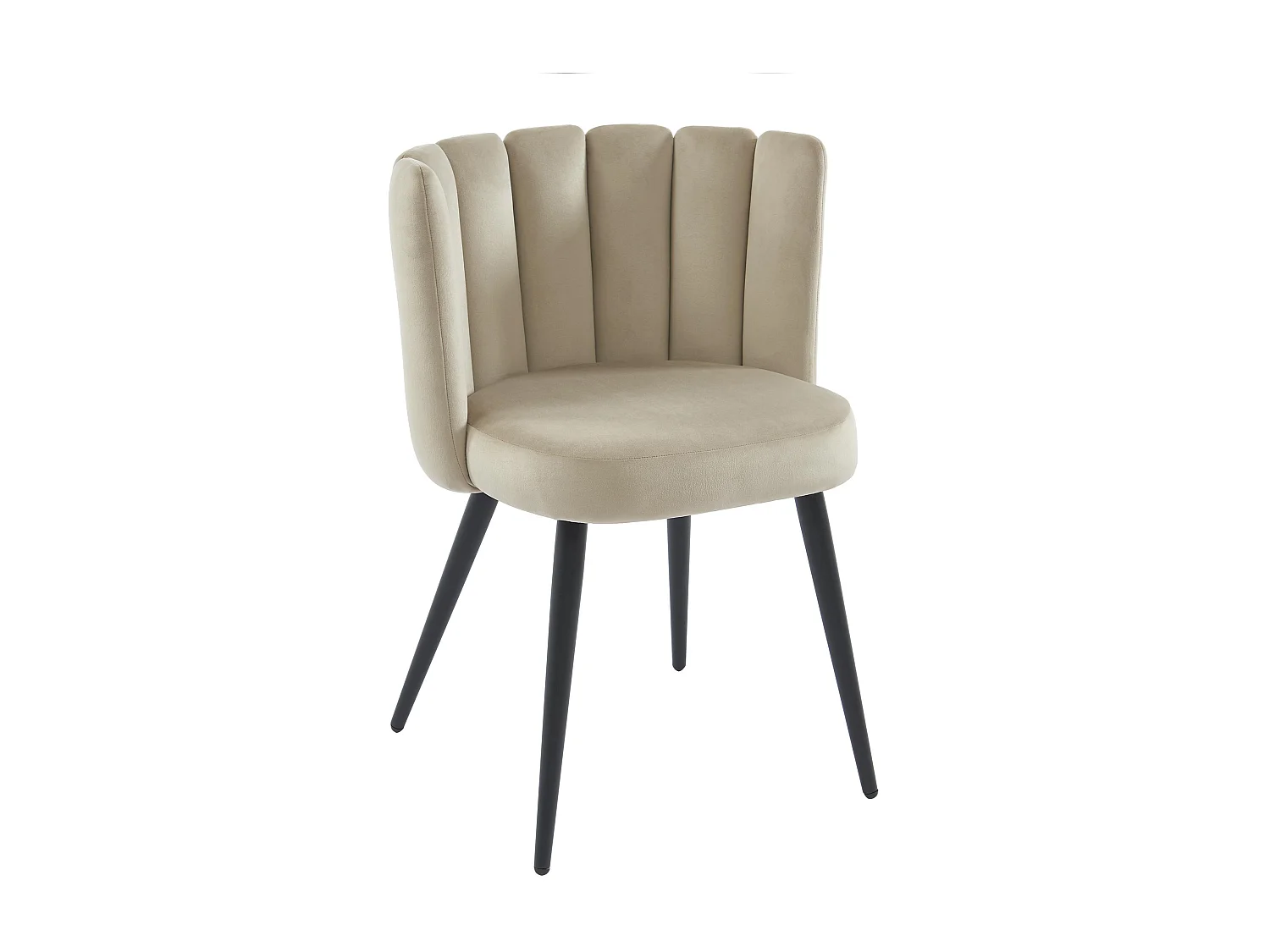 Sedia in Velluto e Metallo Nero Beige  - Lotto di 2 - PRANILA di Pascal MORABITO