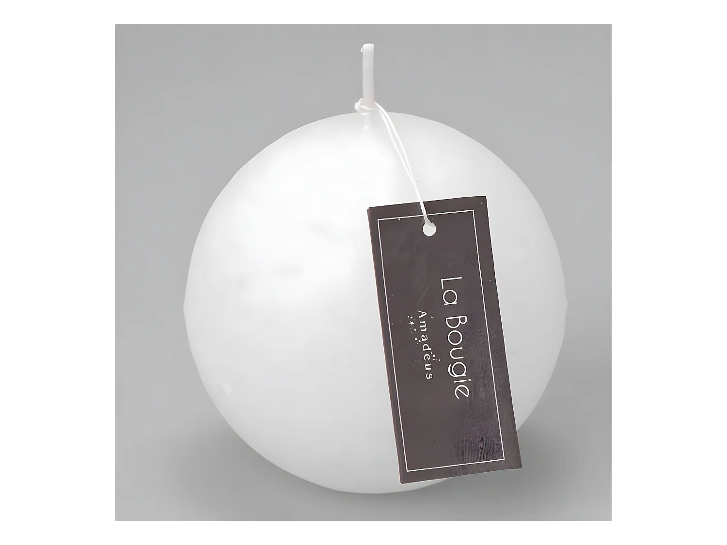 Bougie grande sphère blanc (lot de 6)