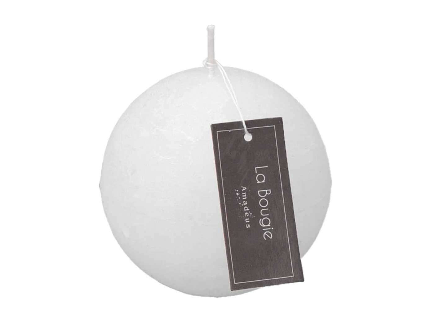 Bougie grande sphère blanc (lot de 6)