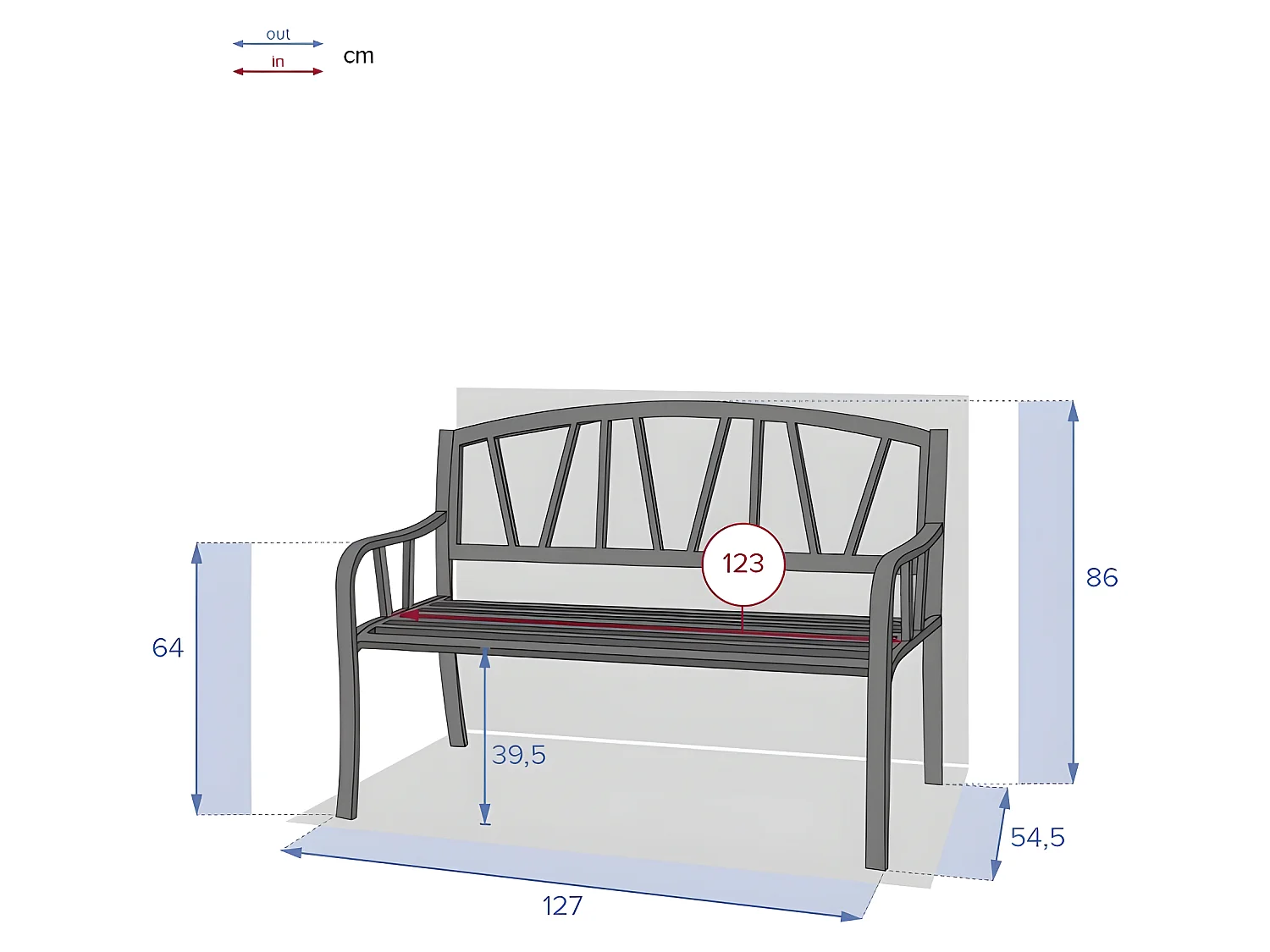 Banc de jardin Hespéride Alvernia