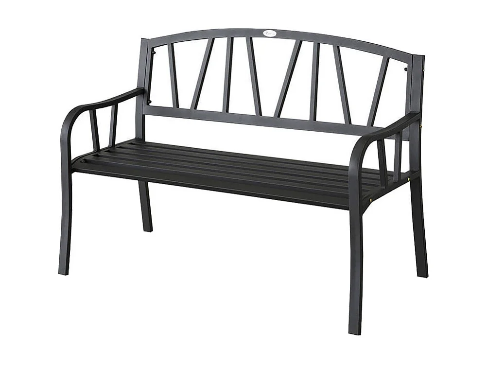 Banc de jardin Alvernia noir Hespéride