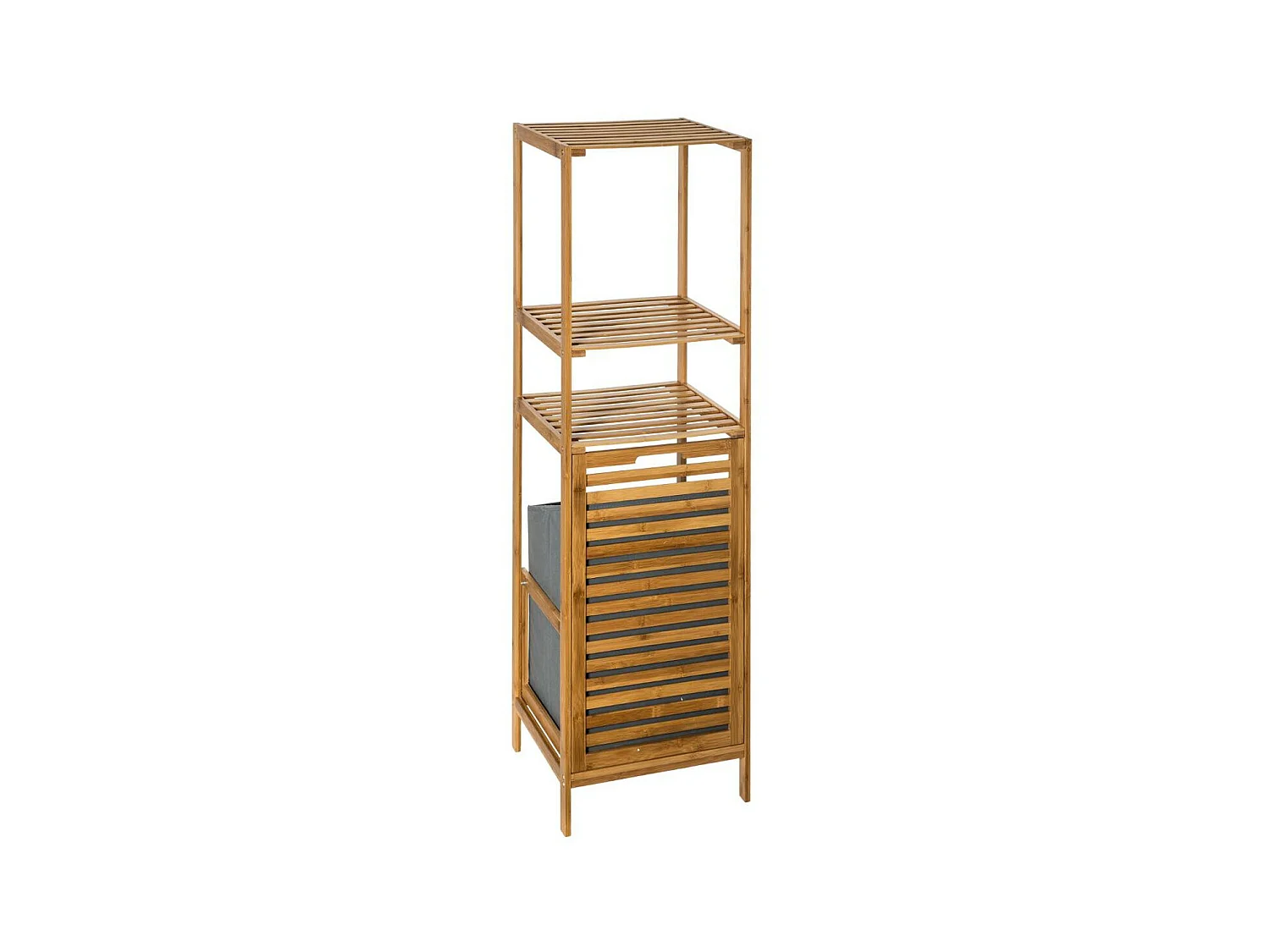 Étagère 2 Cases & Panier "Mix N Modul" 118cm Naturel