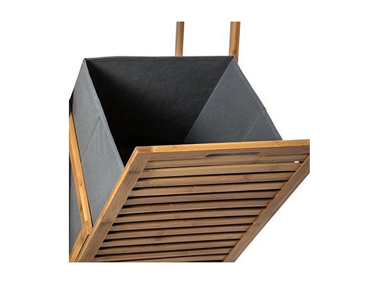 Étagère 2 Cases & Panier "Mix n"Modul" 118cm Naturel