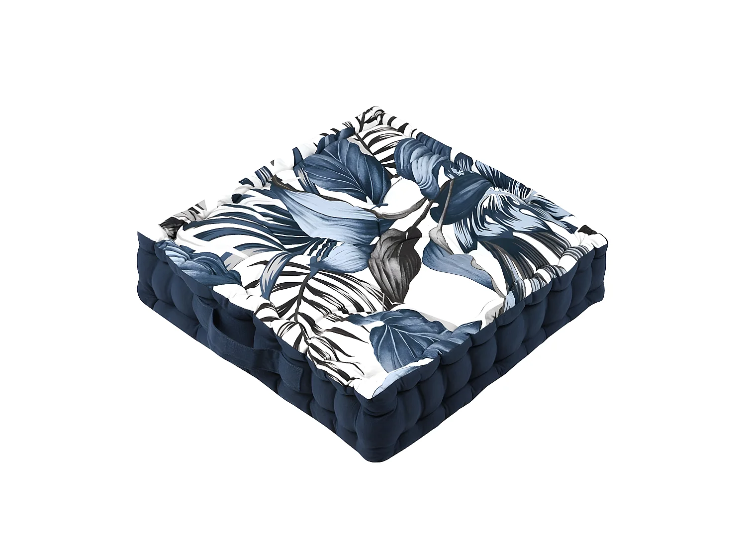 Coussin pouf de sol en coton paraiso