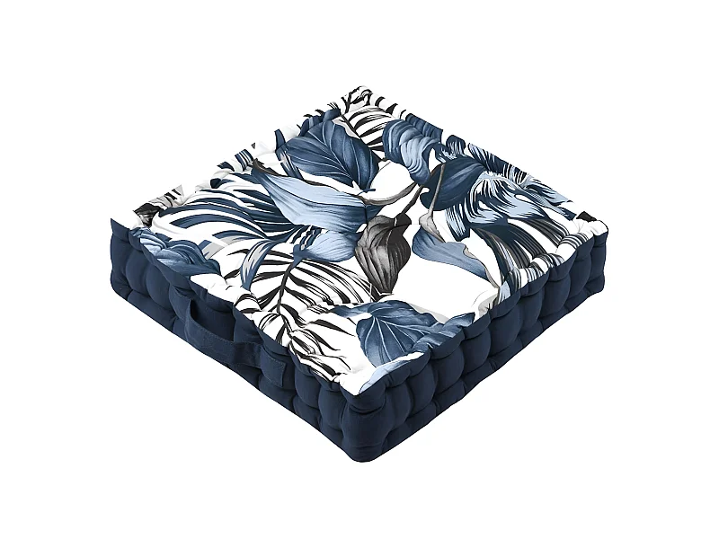 Coussin pouf de sol en coton paraiso