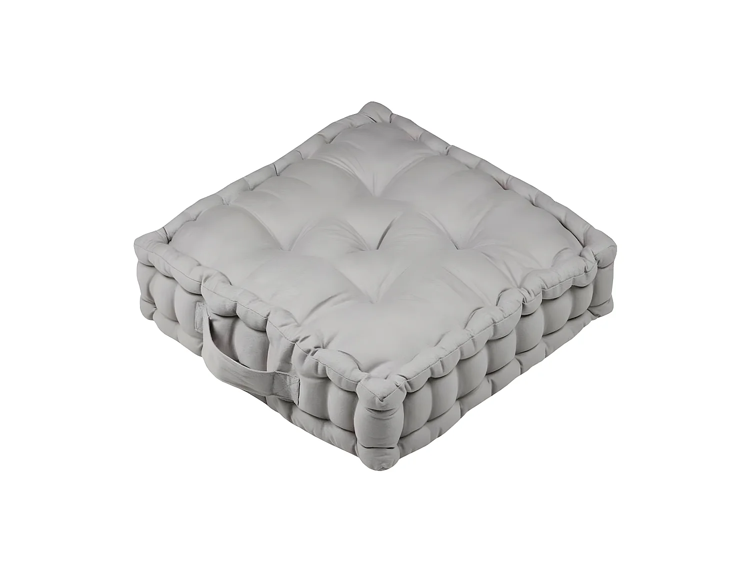 Coussin de sol en satin de coton - OXFORD - Naturel