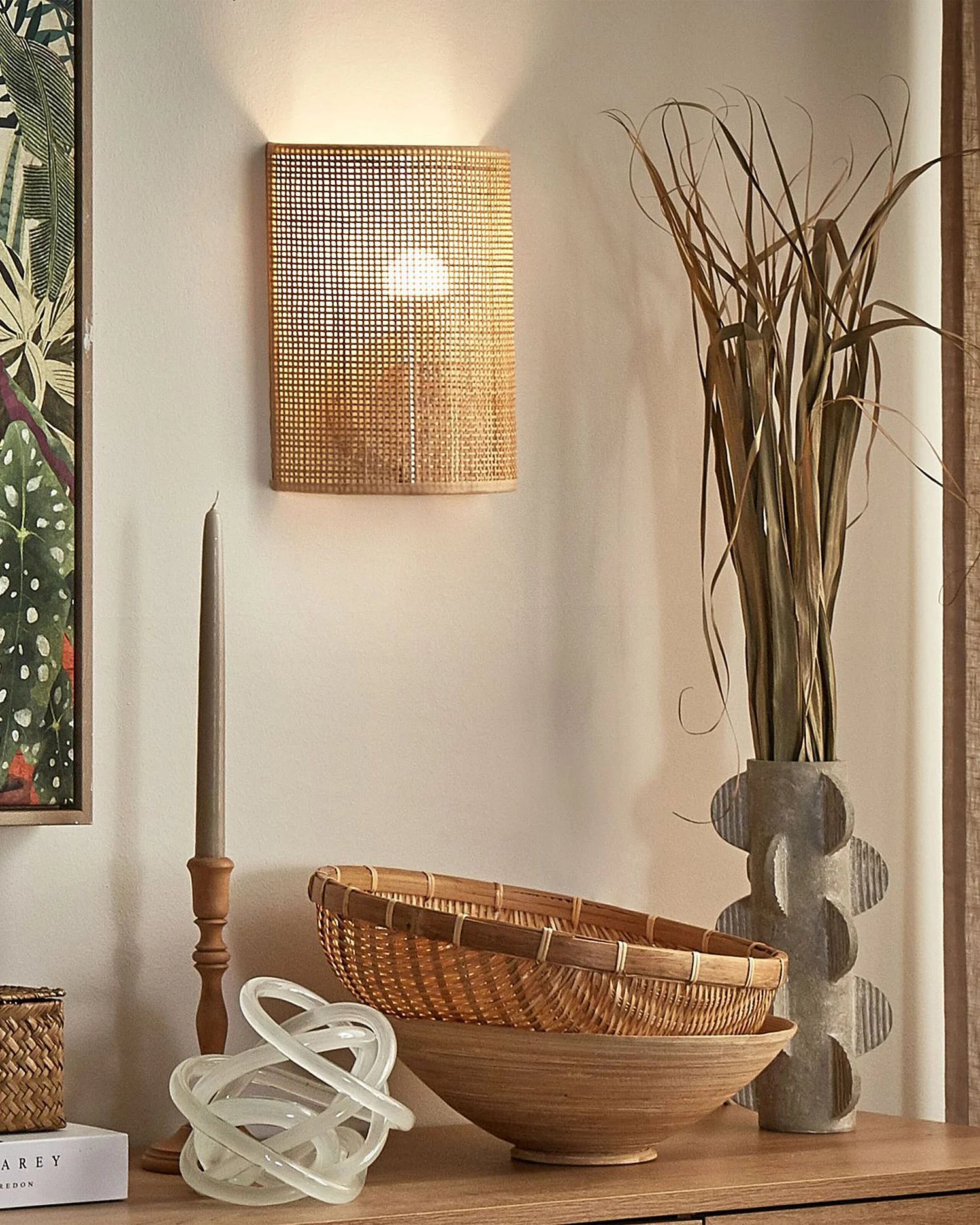 Applique DEMITRIE Rattan Naturale