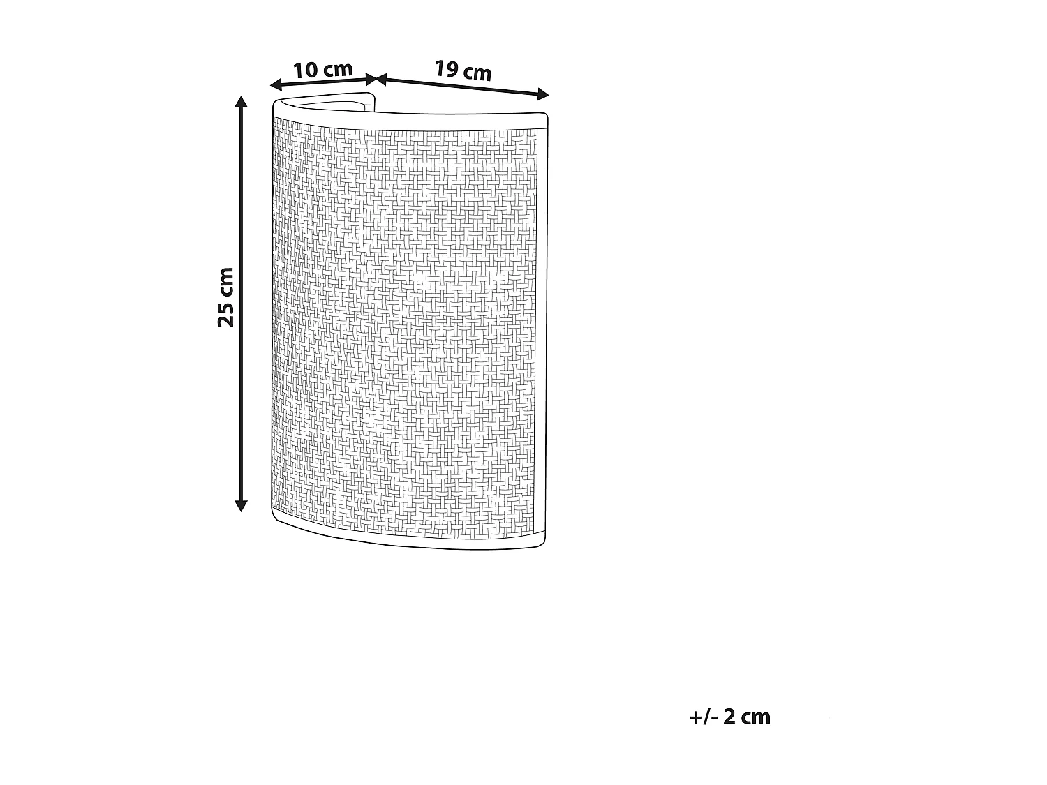 Applique DEMITRIE Rattan Naturale
