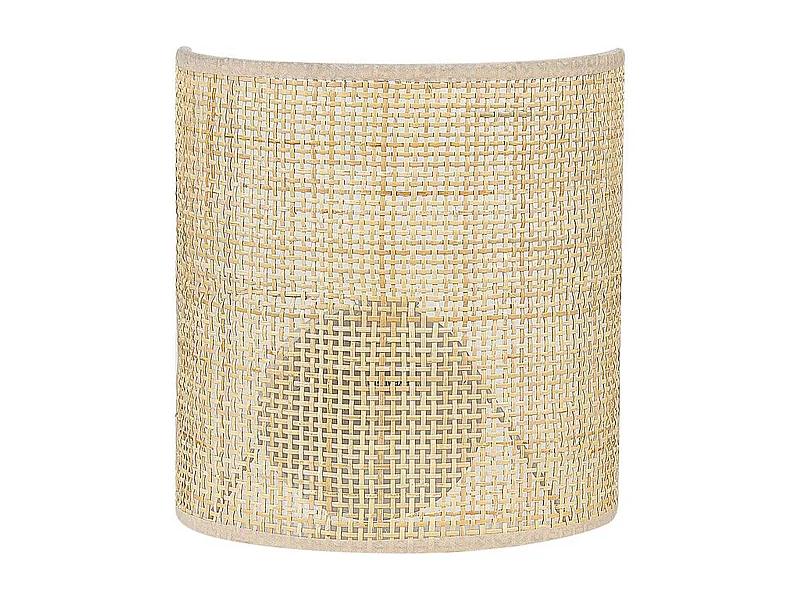 Wandleuchte Rattan natürlich halbrund Boho modern Cario