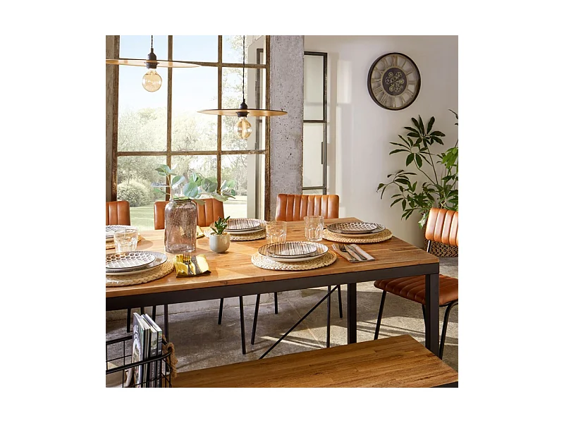 Table de Repas "Edena" 180cm Noir