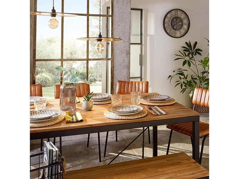 Table de Repas "Edena" 180cm Noir