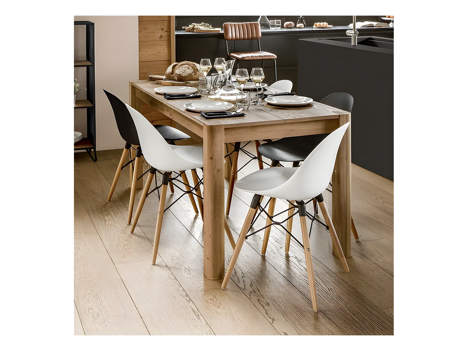 Table de Repas Design "Arty" 160cm Naturel