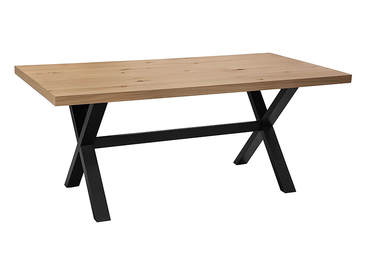 Table à Manger Design Pieds Croix "Steja" 180cm Naturel
