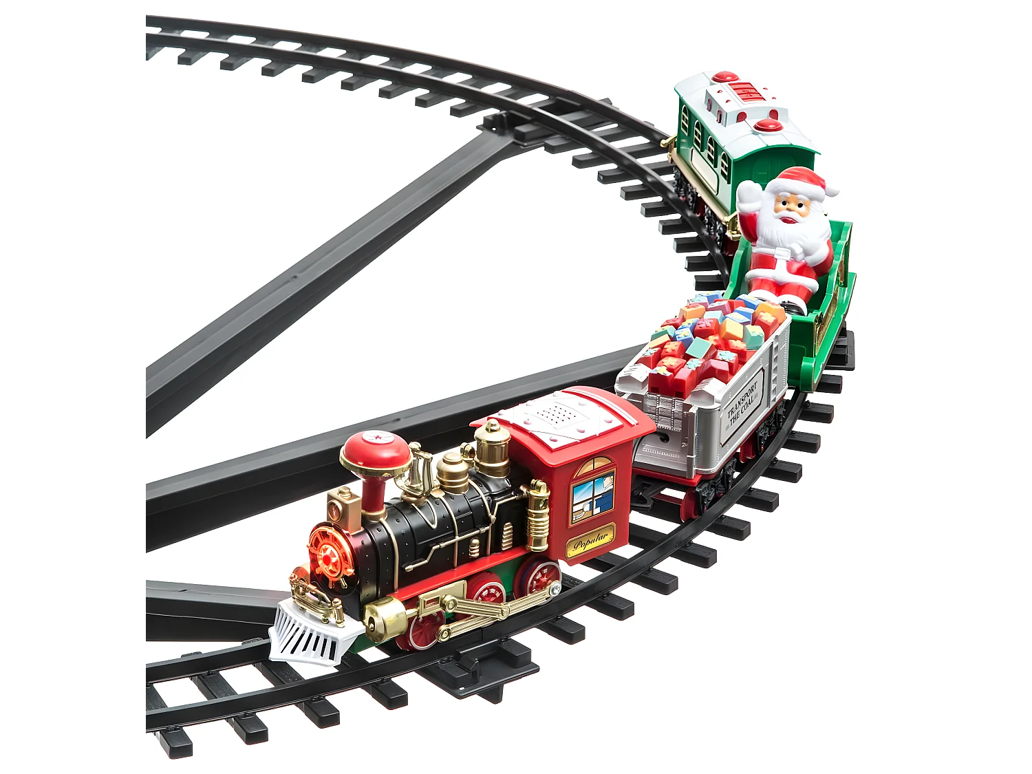 Train de Noël Électrique "23 Pièces" 87cm Multicolore